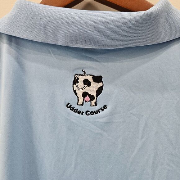 Peter Millar Mens Summer Comfort Polo Shirt Large Blue Logo Stretch Golf Preppy - Picture 8 of 11